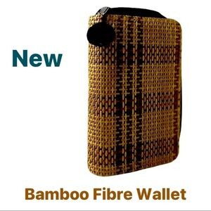 Natural Bamboo Multi colour Fibre Wallet Made in Thailand